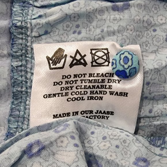 Jaase Blue Maxi Skirt Size XS Rayon As New Floral Boho Festival Beach - Picture 10 of 10